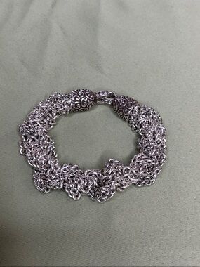 Brighton silver chain braided bracelet #2320